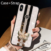 Load image into Gallery viewer, Luxury Creative Mirror Fashion 3D Inlaid butterfly Phone Case For iPhone X XR XS MAX 11 Pro Max Cover For iPhone 7 8 6 Plus Case